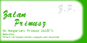 zalan primusz business card